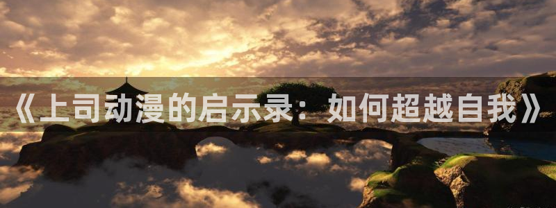 - age动漫：《上司动漫的启示录：如何超越自我》